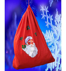 Мішок Діда Мороза 50 х 60 см, флісовий