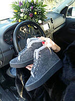 Ботинки-кеды женские зимние валяная шерсть цвета разные 0386УКМ