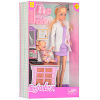 Детский набор кукла Defa Lucy доктор с куколкой, 29 см.
