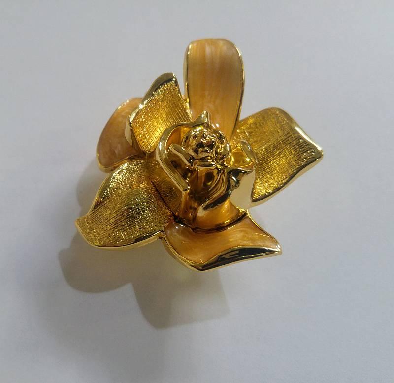 Ручка кнопка "Квітковий бутон" MONE 4418-B-Gold, глянсове золото
