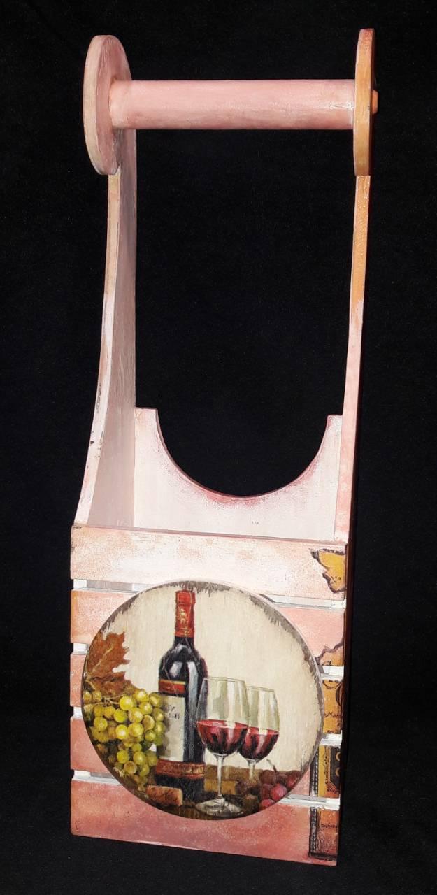 Декупажный ящик под шампанское, из дерева и фанеры, ручная работа, 45х15х11 см., 430 гр. - фото 6 - id-p624124112