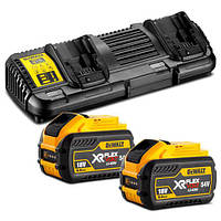 Зарядное устройство и 2 аккумулятора XR FLEXVOLT DCB547 9Ач DeWALT DCB132X2 (США/Чехия)