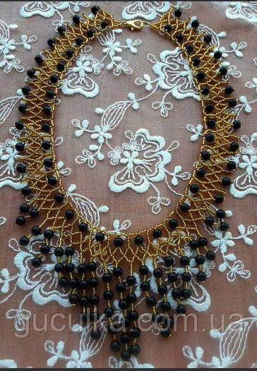 Кольє буси "Намистинка" бісер ручна робота, фото 1