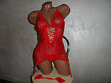 Пеньюар + підтяжки + стринги +наручники!(S-XXXL), фото 5