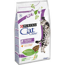 Purina Cat Chow Hairball Control Сухий корм для кішок Контроль виведення шерсті 1,5 кг