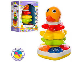 Гра Limo toy, пірамідка 25см, навчальна (кольори, тварини ), неваляшка, брязкальце, озвучена українським