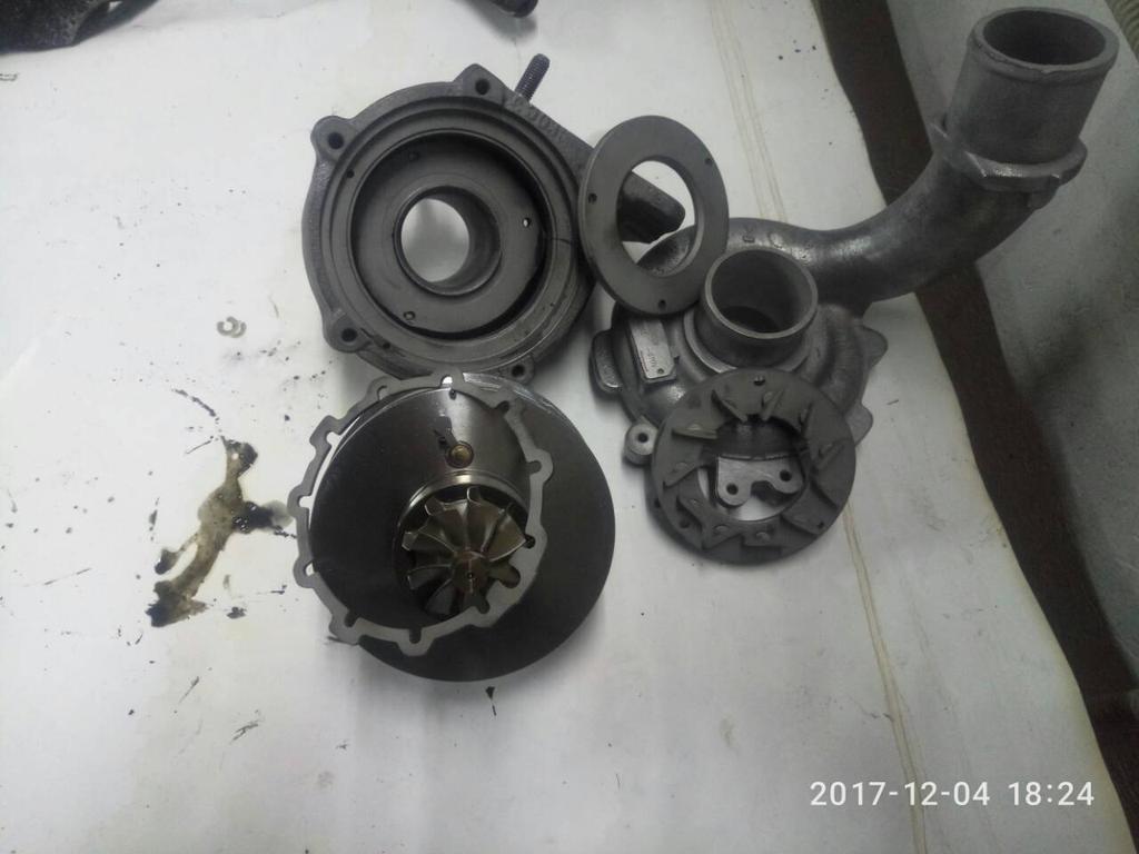 Турбина Renault Laguna II 1.9 dCi, 708639-59011S после пескоструйной обработки.