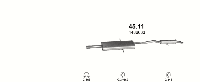 Глушитель CHRYSLER VOYAGER II 2.5 D (2499см3) дизель (96-00гг) (Крайслер Вояжер)