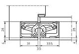 Прихована дверна петля Tectus TE 340 3D F1 (сатин хром) 80 кг, фото 4