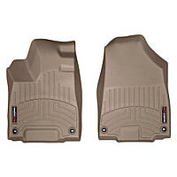 Передние WeatherTech коврики Acura MDX 2014- с бортиком бежевые 455761