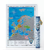 Скретч мапа Європи Discovery Map Europe (в тубусі) англійська мова