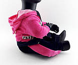 Спортивний костюм 12, 18, 24 місяці Туреччина для новонародженої дівчинки набір малиновий (КЖНД33), фото 5