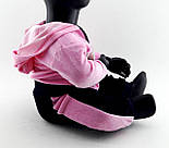 Спортивний костюм 12, 18, 24 місяці Туреччина для новонародженої дівчинки набір рожевий (КДНД34), фото 4