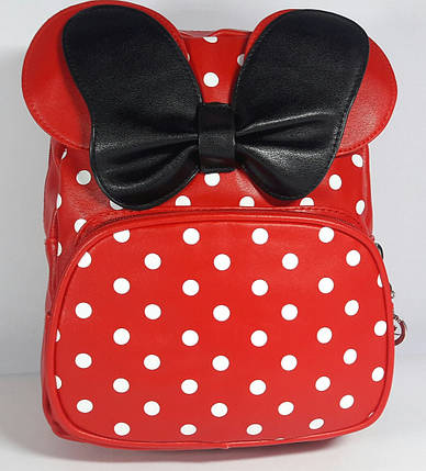 Рюкзак дитячий для дівчинки червоний з зовнішнім кишенею, фото 2