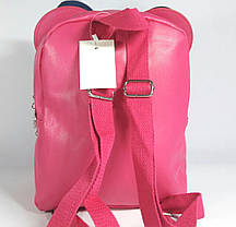 Рюкзак дитячий для дівчинки малиновий з зовнішнім кишенею, фото 3