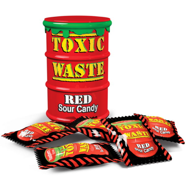 Кислі цукерки Токсик Вейст (Toxic Waste Red) червоний