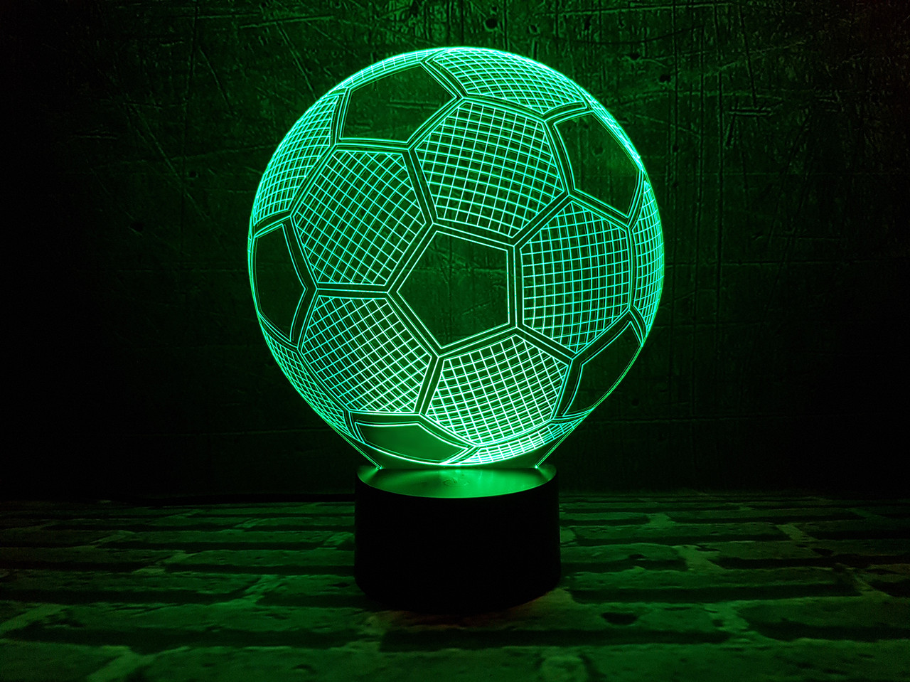 Змінна пластина для 3D-світильників "Футбольний м'яч" 3DTOYSLAMP, фото 1