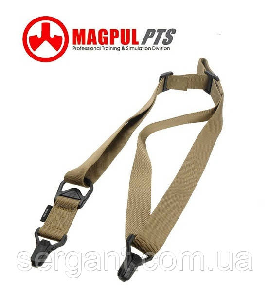 Тактичний збройовий 1-2 точковий ремінь Magpul MS3 PTS (Гонконг) - ПІСОЧНИЙ (койот)