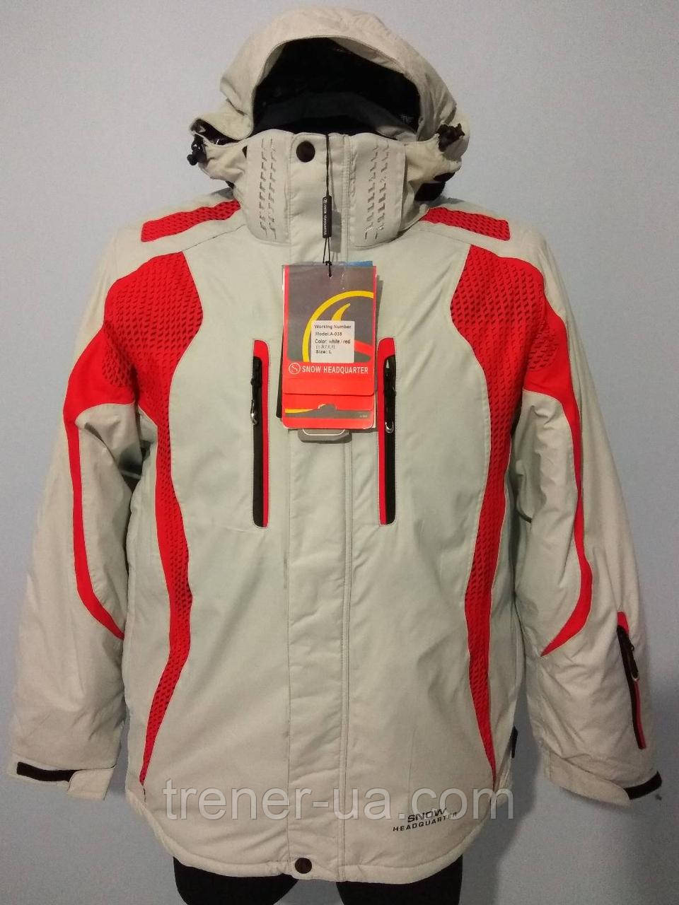 Гірська куртка чоловіча Snow Headquarter A-035 c Omni-Heat сіро-червона