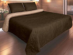 Покривало 220х240 коричневе з наволочками Теп Вінтаж