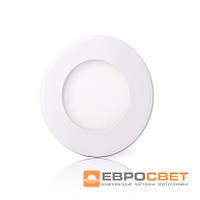 Точечный светильник Евросвет LED-R-90-3 3Вт 4200К круг встраиваемый