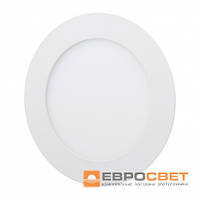 Точечный светильник Евросвет LED-R-150-9 9Вт 6400К круг встраиваемый