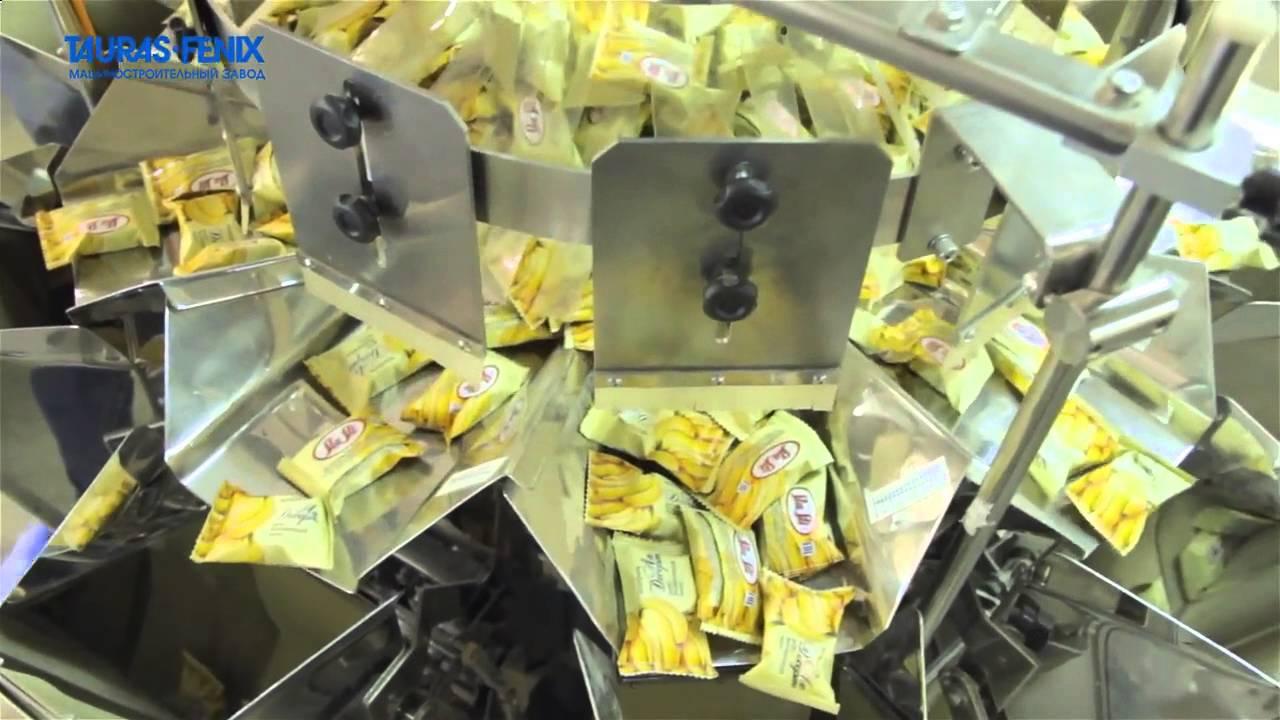 Автоматична лінія фасування та паковання цукерок із ваговим мультиголовковим дозатором, фото 1