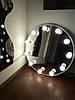 Дзеркало кругле з врізними цоколями для лампочок, навісне, фото 2