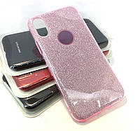 Чехол на iPhone X, iPhone XS накладка бампер противоударный силиконовый Remax glitter