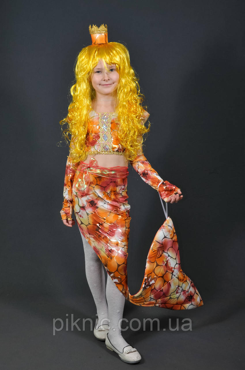 Детский карнавальный костюм Золотая Рыбка для девочек 5-11 лет 353 - фото 2 - id-p610191379