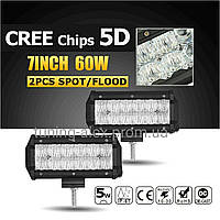 LED ПАНЕЛЬ С ЛИНЗАМИ 5D / 60W / 12LED / 165ММ / БЛИЖНИЙ СВЕТ