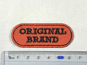 Нашивка Original brand оранж 60х20мм фетр, фото 3