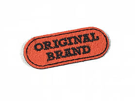 Нашивка Original brand оранж 60х20мм фетр, фото 4