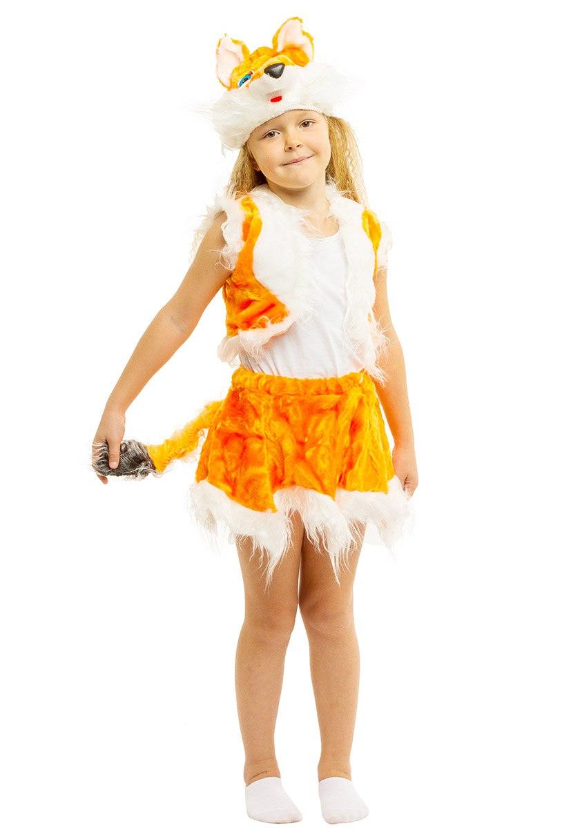 Карнавальный костюм Лисички для девочки меховой (3-7 лет) - фото 1 - id-p625366134
