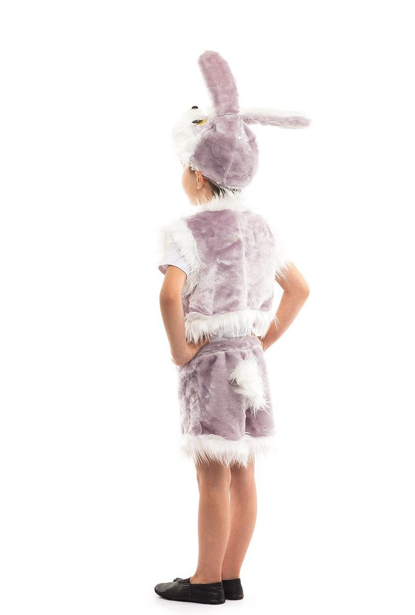 Карнавальный костюм Зайчика серый для мальчика меховой (3-7 лет), цена ...