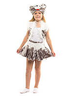 Детский карнавальный костюм Мышка девочка меховой (3-7 лет)