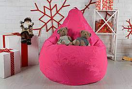 Безкаркасне Крісло мішок груша пуфик XL oxford рожевий