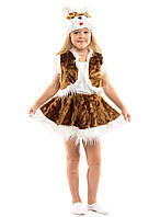Детский карнавальный костюм Кошка девочка Котенка мех (3-7 лет)