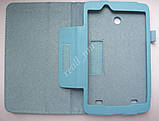 Блакитний шкіряний чохол-книжка для планшета LG G PAD 7 V400, фото 5