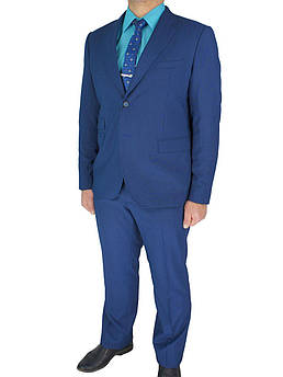 Однотонний чоловічий класичний костюм Legenda Class 233 # 2/13 в синьому кольорі