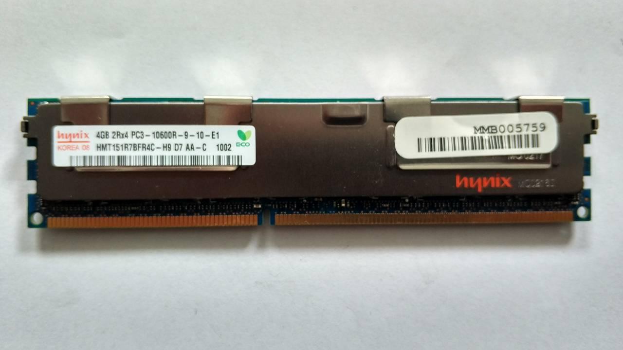 Модуль памяти Hynix, 4GB PC3-10600R DDR3 1333MHZ, HMT151R7TFR4C-H9, ECC