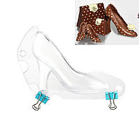 Полікарбонатна форма для шоколаду Туфелька 3D середня