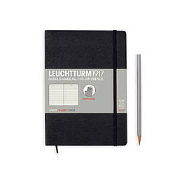 Блокнот Leuchtturm1917 М'яка обкладинка середній А5 Чорний в лінію 14,5х21 см (308290) (4004117328206)