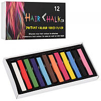 Мел для волос 12 цв. "Hair chalk" 8357-12 (6,5x1x1 см.)