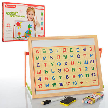 Двостороння дошка для малювання Woody, фото 1