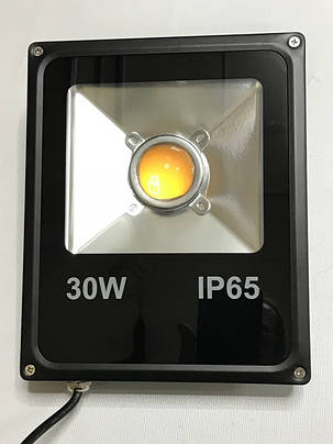 Світлодіодний лінзований прожектор SL-30Lens 30W 12-24V DC жовтий IP65 Slim Код.59871, фото 2