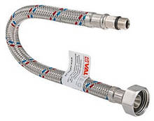 Гнучка підводка для води Valtec М10х18-G1/2"40 см, гайка-н. сталь/ніпель-н. сталь