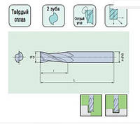 Фреза ЧПУ Плоский торец 2 зуба спиральная 1334012