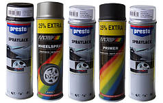 Аерозольні фарби, лаки та грунти Presto, Motip, New Ton