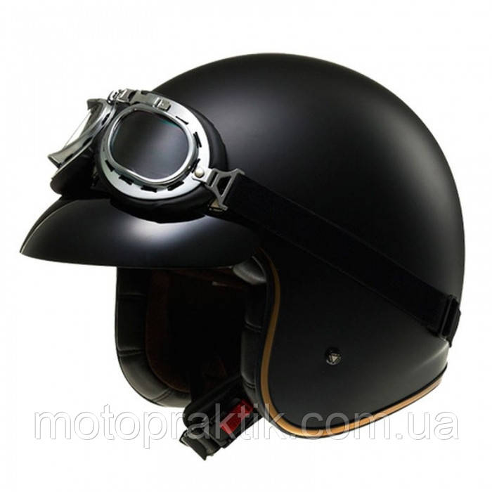 LS2 OF583 BOBBER, MATT BLACK, XS, Мотошолом лицевик